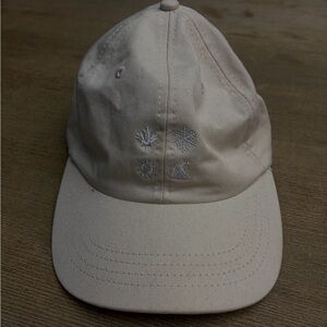 Beige Embroidered Women's Cap